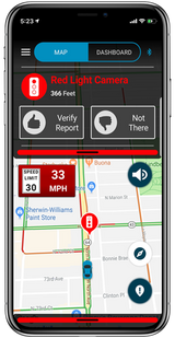 Red light camera alert drive smarter app smartphone