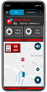 Shared radar alert drive smarter app smartphone