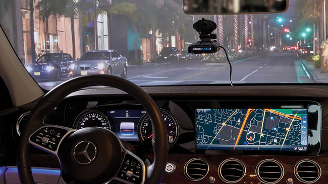 Escort radar detector night drive